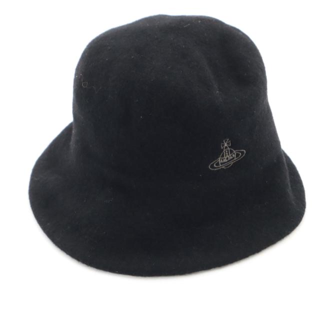 Vivienne Westwood ヴィヴィアンウエストウッド 日本製 ウール ハット S-M ブラック 帽子 レディース