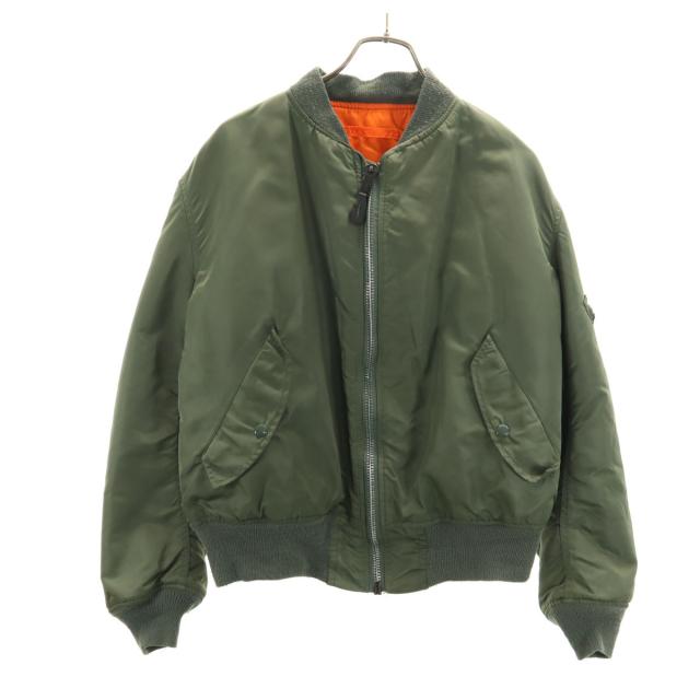 ALPHA アルファ 90s USA製 年寄りの MA-1 飛翔上衣 L オリーブ系 中綿 ミリタリー メンズ