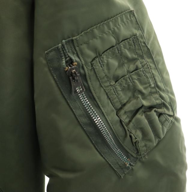 ALPHA アルファ 90s USA製 年寄りの MA-1 飛翔上衣 L オリーブ系 中綿 ミリタリー メンズ