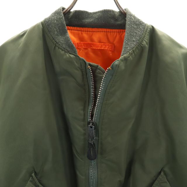 ALPHA アルファ 90s USA製 年寄りの MA-1 飛翔上衣 L オリーブ系 中綿 ミリタリー メンズ