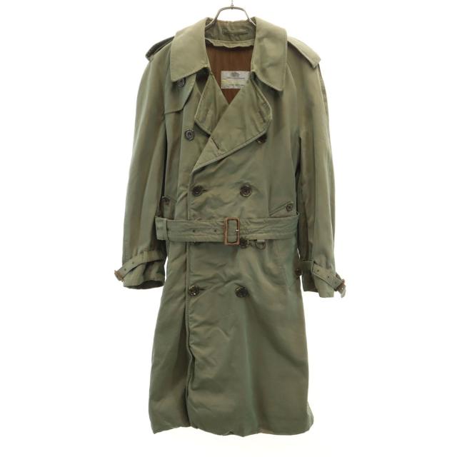 Aquascutum アクアスキュータム 80s 70s イングランド製 ヴィンテージ ライナー付き トレンチコート カーキ メンズ