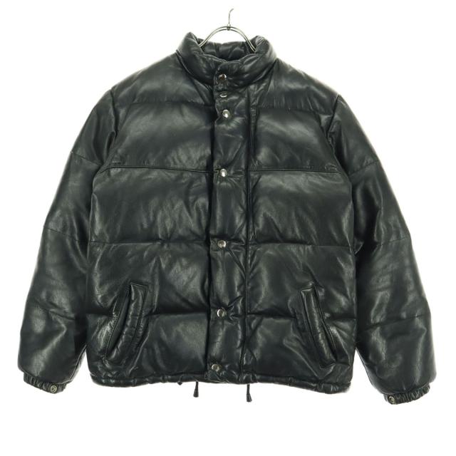 Freedom フリーダム 長袖 レザー ダウンジャケット 38 ブラック 牛革 メンズ