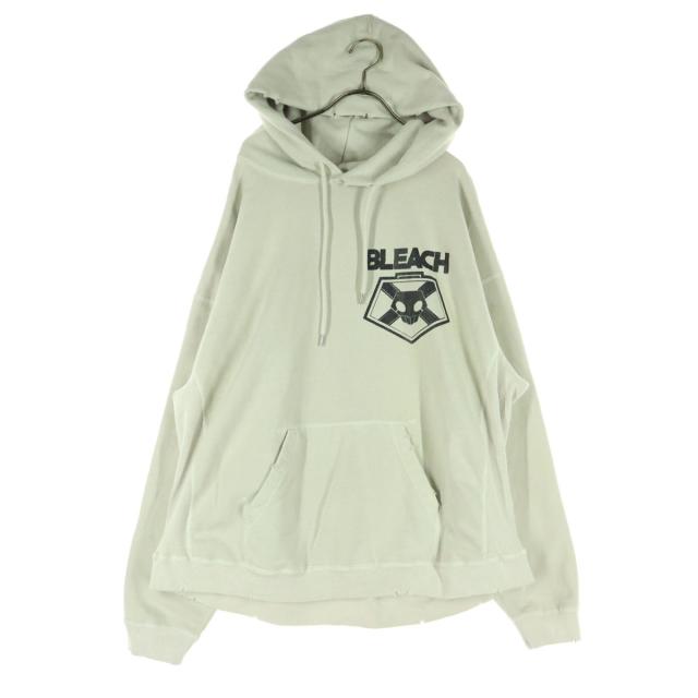THE SUGAR PUNCH ザシュガーパンチ バックプリント アニメキャラクター 長袖 スウェットパーカー L ホワイト系 BLEACH 黒崎一護 メンズ_1