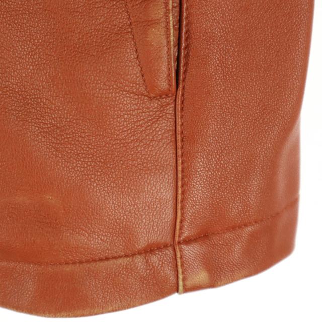 NICOLE CLUB FOR MEN シングルライダースジャケット レッド WEB限定再販売】ラムレザーシングルライダースジャケット[品番