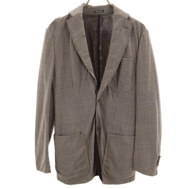 GIORGIO ARMANI ジョルジオアルマーニ 総柄 テーラードジャケット 44 ブラウン アンコン メンズ