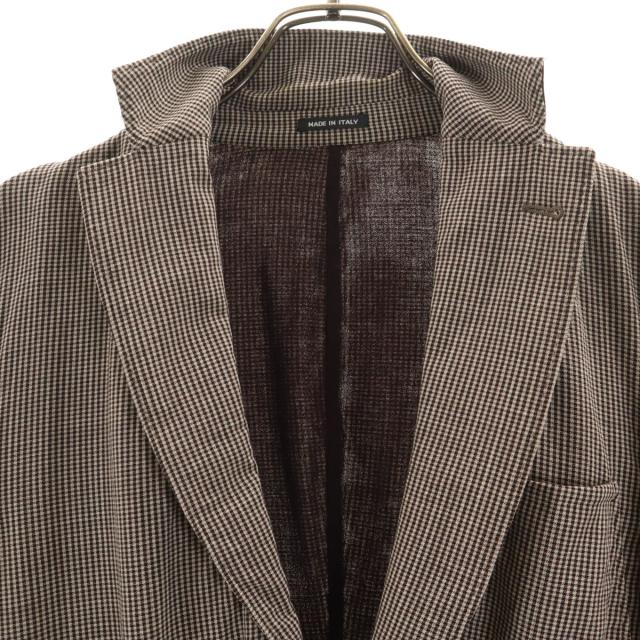 GIORGIO ARMANI ジョルジオアルマーニ 総柄 テーラードジャケット 44 ブラウン アンコン メンズ_3