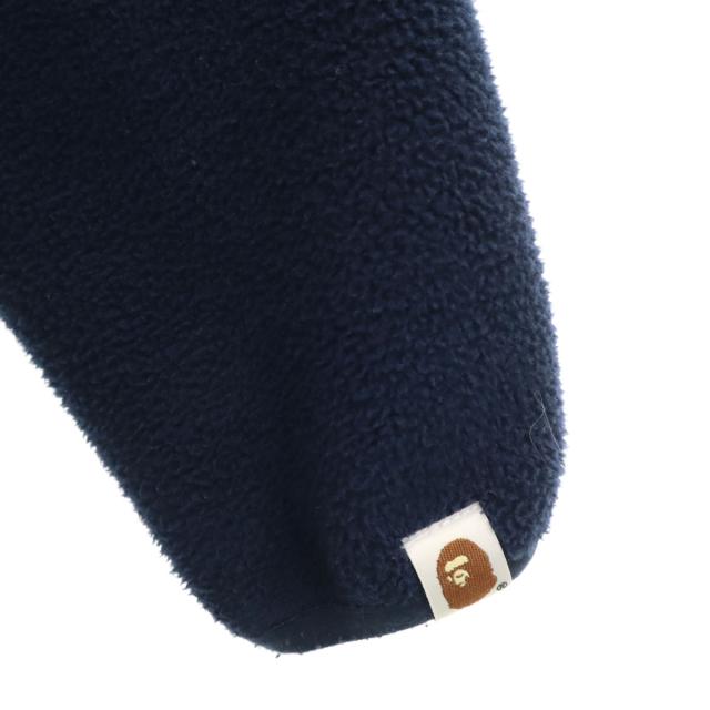 A BATHING APE アベイシングエイプ 日本製 長袖 フリース ジップパーカー S ネイビー メンズ_2