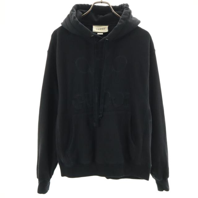 GUCCI グッチ イタリア製 長袖 スウェットパーカー XS ブラック 560502 メンズ