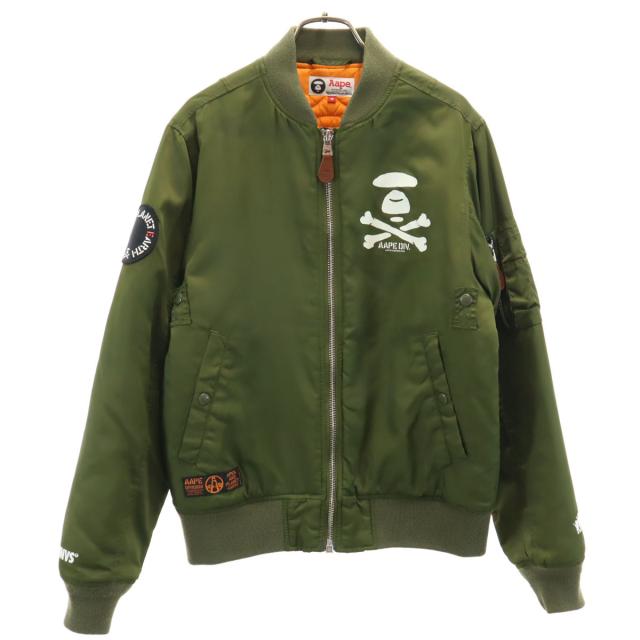 Aape BY A BATHING APE エーエイプバイアベイシングエイプ MA-1 飛翔上衣 M カーキ 中綿 メンズ