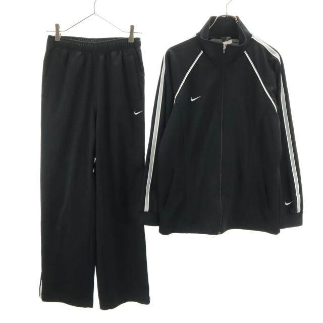 Nike ブラック ジャージ上下セット　トラックジャケット　ヴィンテージ NIKE ナイキ トラックジャケット 上下セットアップ M ブラック DRI-FIT