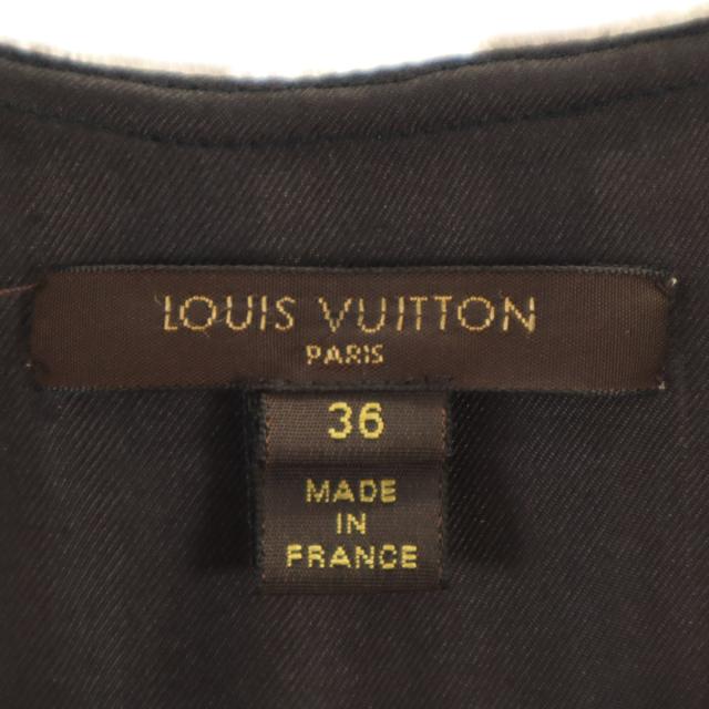 LOUIS VUITTON ルイヴィトン フランス製 ノースリーブ ワンピース 36 マルチ レディース_8