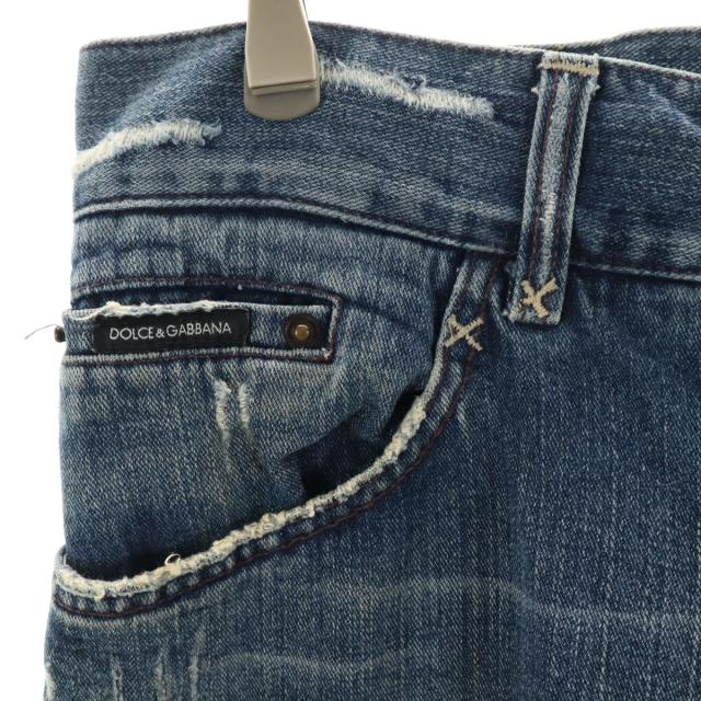 DOLCE&GABBANA ドルチェアンドガッバーナ イタリア製 ヴィンテージ加工 デニムパンツ 46 ウォッシュブルー ジーンズ メンズ_5