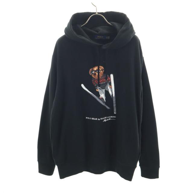 POLO RALPH LAUREN ポロラルフローレン ポロベア 長袖 スウェットパーカー L ブラック メンズ