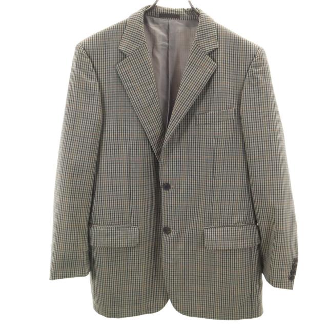 BURBERRY LONDON バーバリーロンドン 日本製 チェック柄 テーラードジャケット AB7 ベージュ 三陽商会 メンズ
