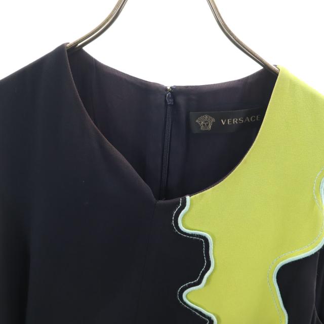 VERSACE ヴェルサーチ イタリア製 ノースリーブ ワンピース 38