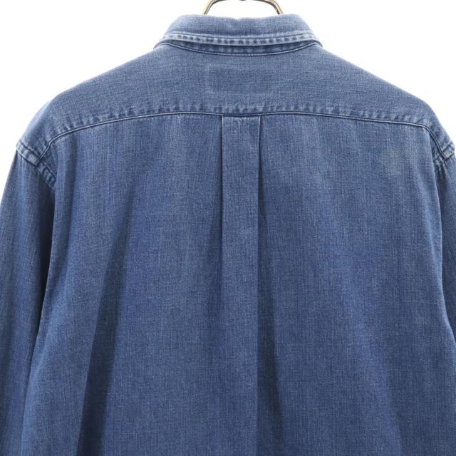 Polo by Ralph Lauren ポロバイラルフローレン 80s ヴィンテージ 緑タグ ボーイズ 長袖 ダンガリーデニム ボタンダウンシャツ 160 キッズ_2
