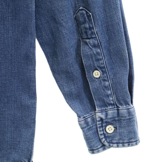 Polo by Ralph Lauren ポロバイラルフローレン 80s ヴィンテージ 緑タグ ボーイズ 長袖 ダンガリーデニム ボタンダウンシャツ 160 キッズ_3