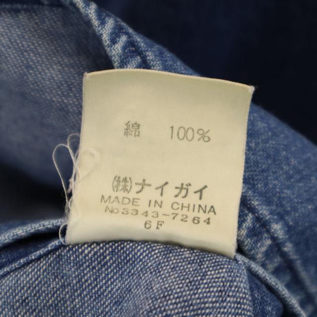 Polo by Ralph Lauren ポロバイラルフローレン 80s ヴィンテージ 緑タグ ボーイズ 長袖 ダンガリーデニム ボタンダウンシャツ 160 キッズ_9