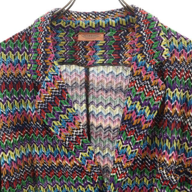 Missoni ミッソーニ 総柄 長袖 ラペル ニットカーディガン 50 マルチ アンコン メンズ_2