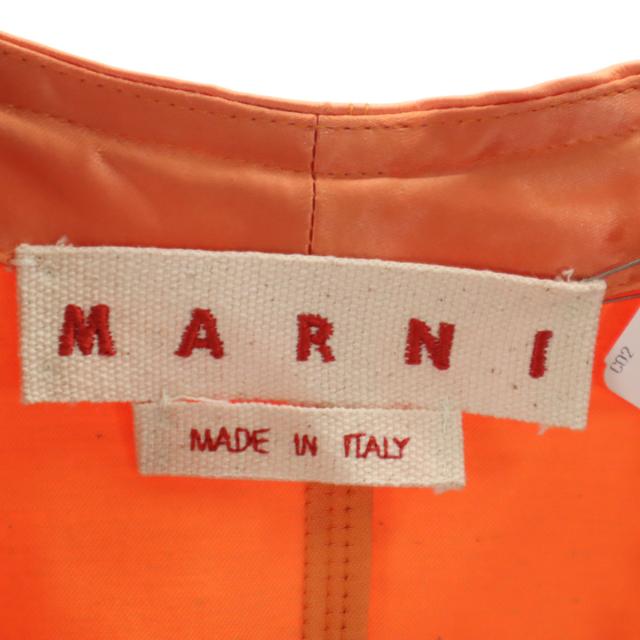MARNI マルニ イタリア製 ドローストリング サテン ブルゾン 40 オレンジ ジャケット レディース_7