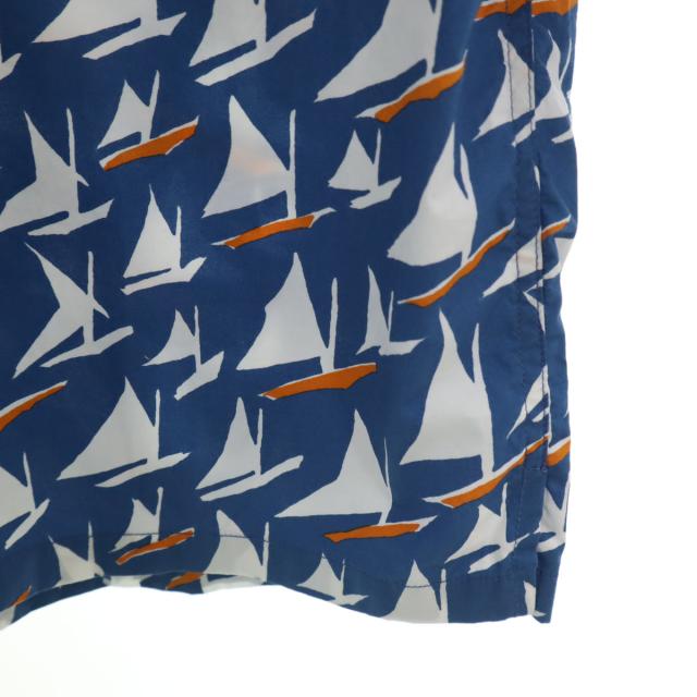 MARNI マルニ イタリア製 ヨット柄 長袖 コットンシャツ 46 ブルー メンズ_4