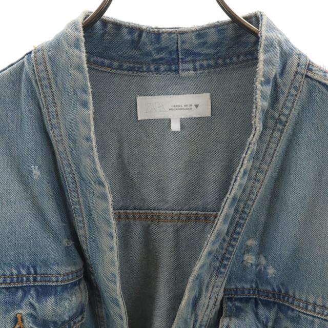 ZARA ザラ デニムジャケット L ブルー系 ジージャン レディースの通販 