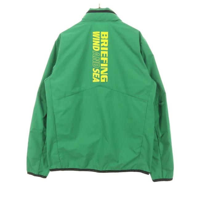 BRIEFING ブリーフィング WIND AND SEA ワンポイントロゴ 長袖 フード付 ジップジャケット M グリーン ウィンダンシー メンズ