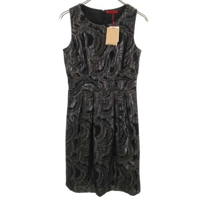 未使用 VIVIENNE TAM ヴィヴィアンタム 総柄 ノースリーブ ワンピース ブラック レディース