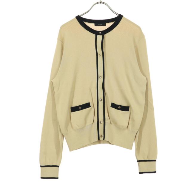 未使用 allureville アルアバイル 長袖 パイピング カーディガン 2 ベージュ レディース