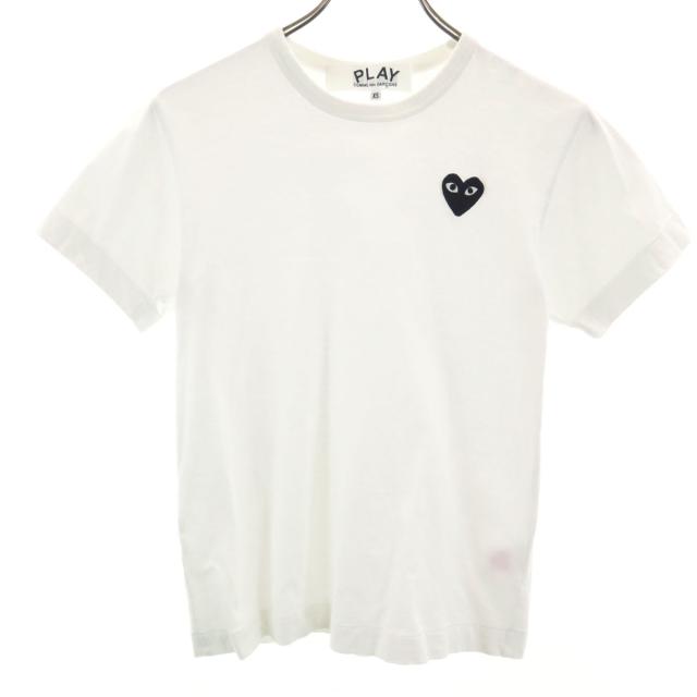 PLAY COMME des GARCONS プレイコムデギャルソン 2025年 日本製 半袖 Tシャツ XS ホワイト レディース
