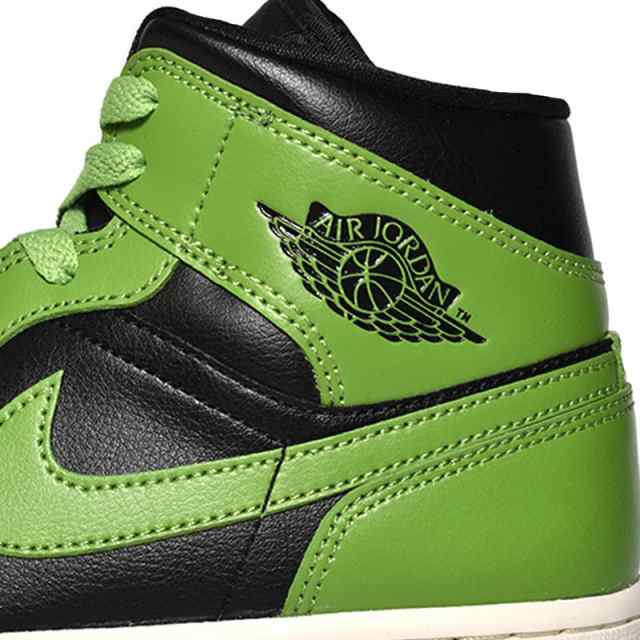 NIKE WMNS AIR JORDAN 1 MID GREEN BLACK ナイキ ウィメンズ エアジョーダン スニーカー ( 黒 緑  BQ6472-031 )