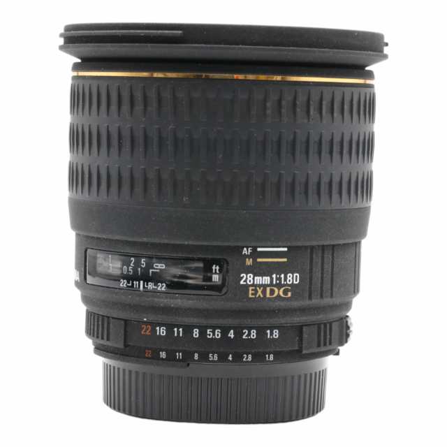 【中古】 SIGMA 単焦点広角レンズ 28mm F1.8 EX DG ASPHERICAL MACRO ニコン用 フルサイズ対応の通販は