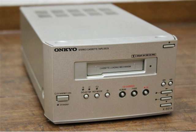 【中古】 ONKYO INTEC155 カセットデッキ メタルテープ対応/ドルビーB/C HX PRO搭載 K-501A(S) /シルバー