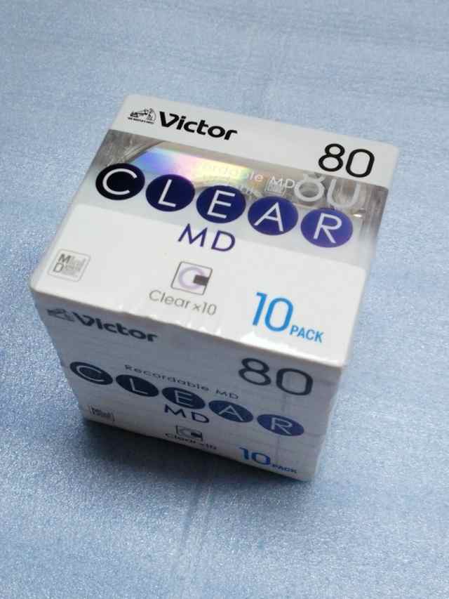 【中古】 Victor ミニディスク 80分 CLEARシリーズ シルバー 10枚 MD-80QX10の通販は