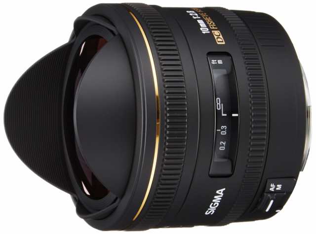 【中古】 キャノン用 SIGMA 単焦点魚眼レンズ 10mm F2.8 EX DC FISHEYE HSM キヤノン用 対角線魚眼 APS-C専用 477547