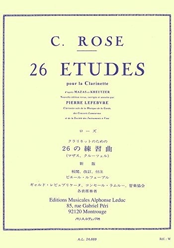 【中古】 ローズ : クラリネットの為の26の練習曲 (クラリネット教則本) ルデュック出版