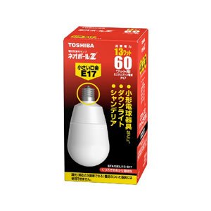 【中古】 １個入り TOSHIBA ネオボールZ A形 60Wタイプ 口金直径17mm 電球色 EFA15EL/13-E17の通販は