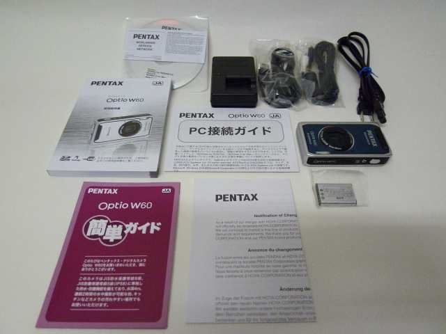 【中古】 オーシャンブルー PENTAX デジタルカメラ OPTIO (オプティオ) W60 オーシャンブルー 1000万画素 光学5倍ズーム OPTIOW60B