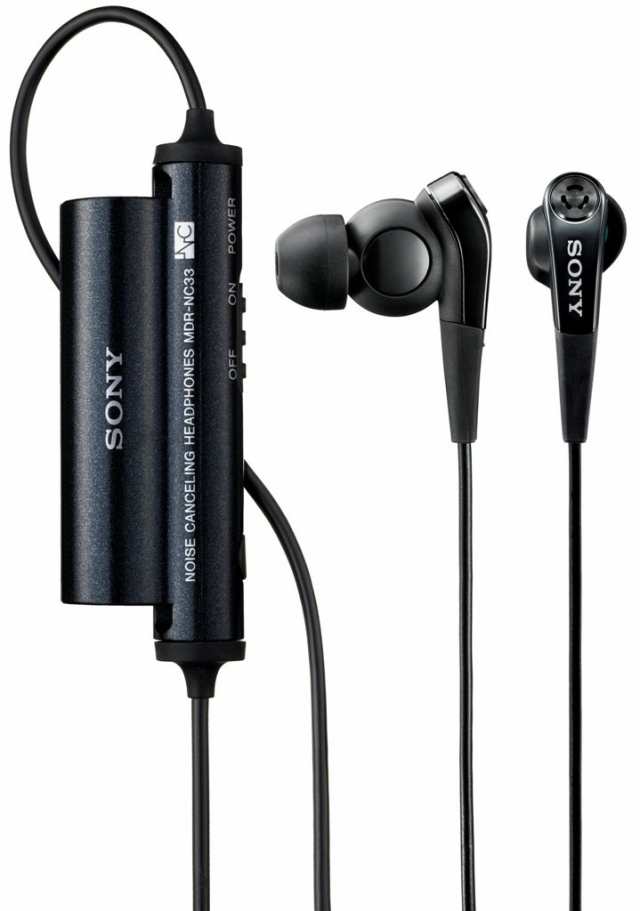 【中古】 ブラック SONY カナル型ノイズキャンセリングイヤホン ブラック MDR-NC33/B