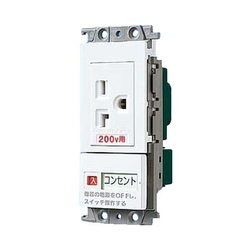 【中古】 ホワイト パナソニック(Panasonic) コスモシリーズワイド21 エアコン用 埋込スイッチ付コンセント 15A・20A兼用接地コンセント 「入」「切」表示スイッチD 20A 250V ホワイト WTF19227Wの通販は