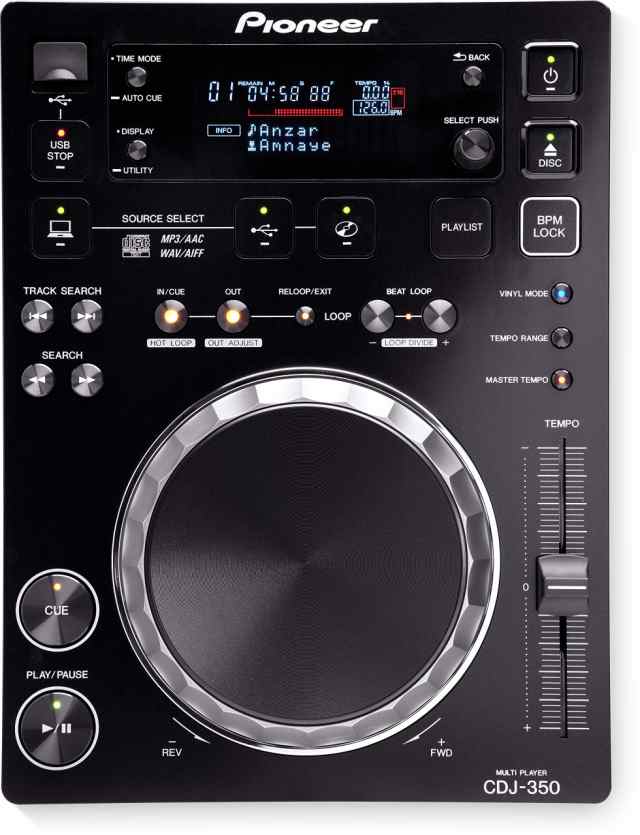 【中古】 単品 Pioneer DJ用CDプレーヤー ブラック CDJ-350