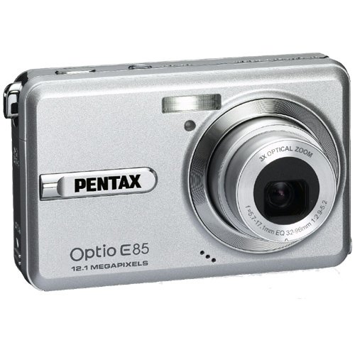 【中古】 PENTAX デジタルカメラ Optio E85 シルバー 1210万画素 光学3倍 16連写 充電器不要の本体充電 OPTIOE85SLの通販は