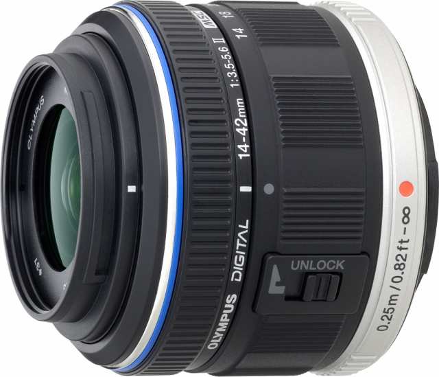 【中古】 OLYMPUS 標準ズームレンズ M.ZUIKO DIGITAL 14-42mm F3.5-5.6 II ブラック