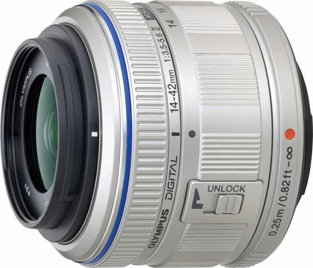 【中古】 OLYMPUS 標準ズームレンズ M.ZUIKO DIGITAL 14-42mm F3.5-5.6 II シルバー