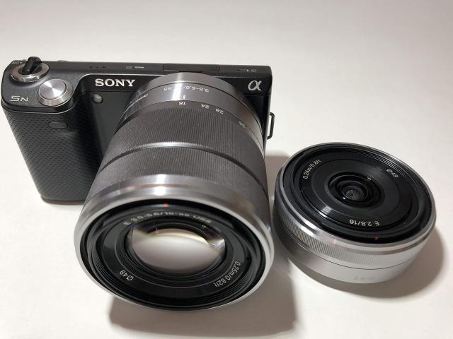 中古】 ブラック ソニー SONY ミラーレス一眼 α NEX-5N ダブルレンズ  
