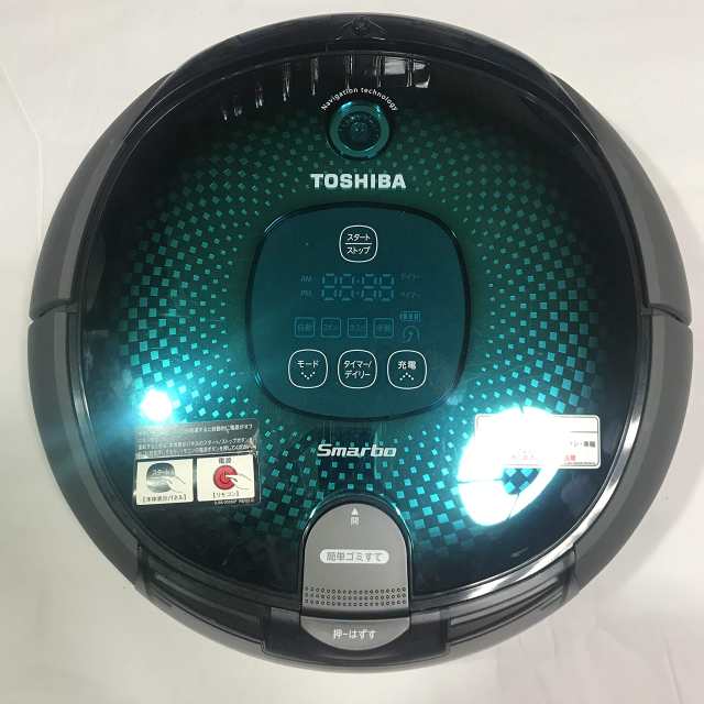 【中古】 【ムダなく、かしこく、美しく】TOSHIBA Smarbo(スマーボ) スマートロボットクリーナー プラチナブルー VC-RB100(L) VC-RB100(L