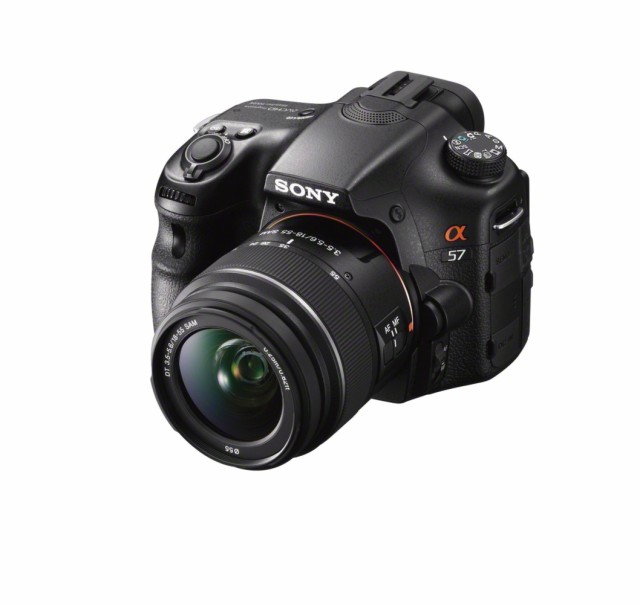 【中古】 SONY ミラーレス一眼 α57 ズームレンズキット DT 18-55mm F3.5-5.6 SAM付属 SLT-A57K