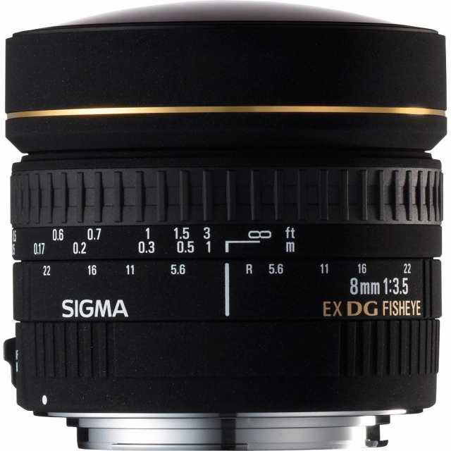 【中古】 SIGMA 8mm F3.5 EX DG CIRCULAR FISHEYE ※キヤノンマウント 8/3.5EXDG-EOの通販は