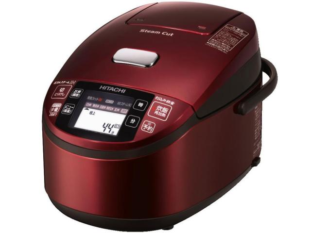 【中古】 HITACHI 圧力スチームIH炊飯器 5.5合 パールレッド RZ-SV100K-R
