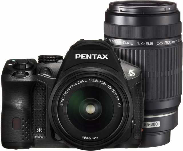 【中古】 ブラック_ダブルズームキット PENTAX デジタル一眼レフカメラ K-30 ダブルズームキット [DAL18-55mm・DAL55-300mm] ブラック K-